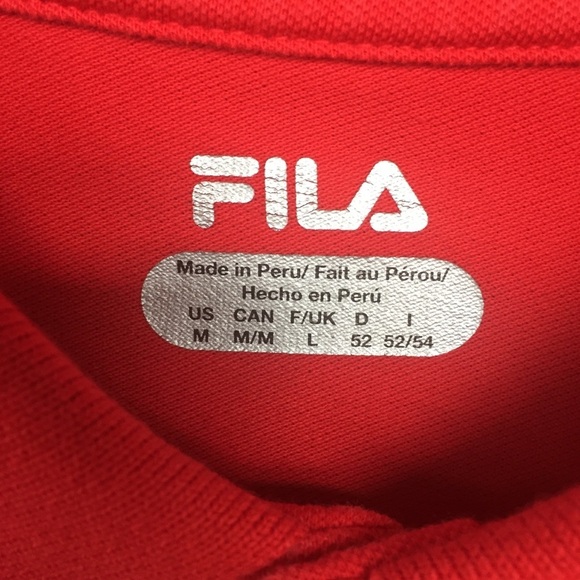 Fila Red Polo Top Size M - Picture 2 of 5